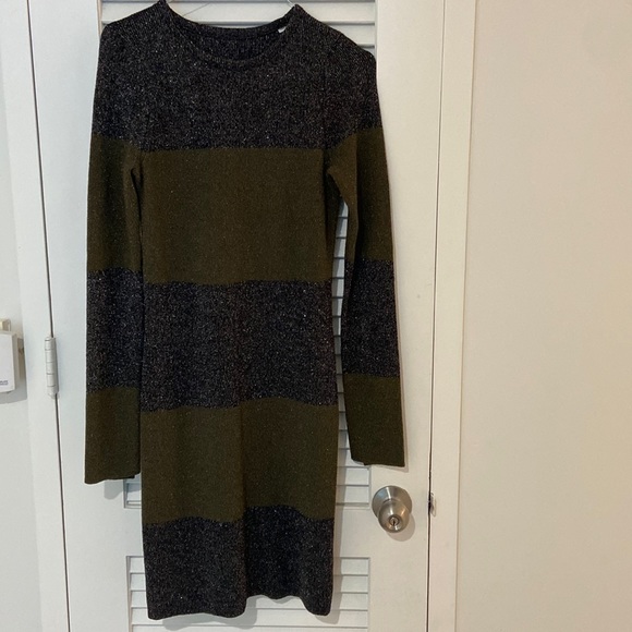 NWOT, A.L.C. Sharon striped metallic dress - Picture 2 of 4